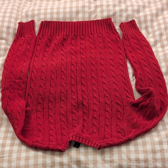 Polo by Ralph Lauren Women's V-Neck Red Sweater - Picture 3 of 5